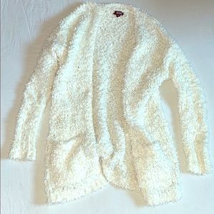 Soft Fluffy White Cardigan